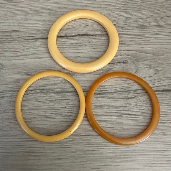 Vintage Bakelite Bangle Bracelet Lot- 3pc - Picture 3 of 5